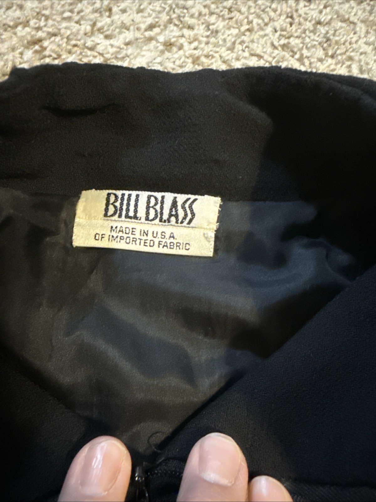Bill Blass Vintage Black Dress Size 8
