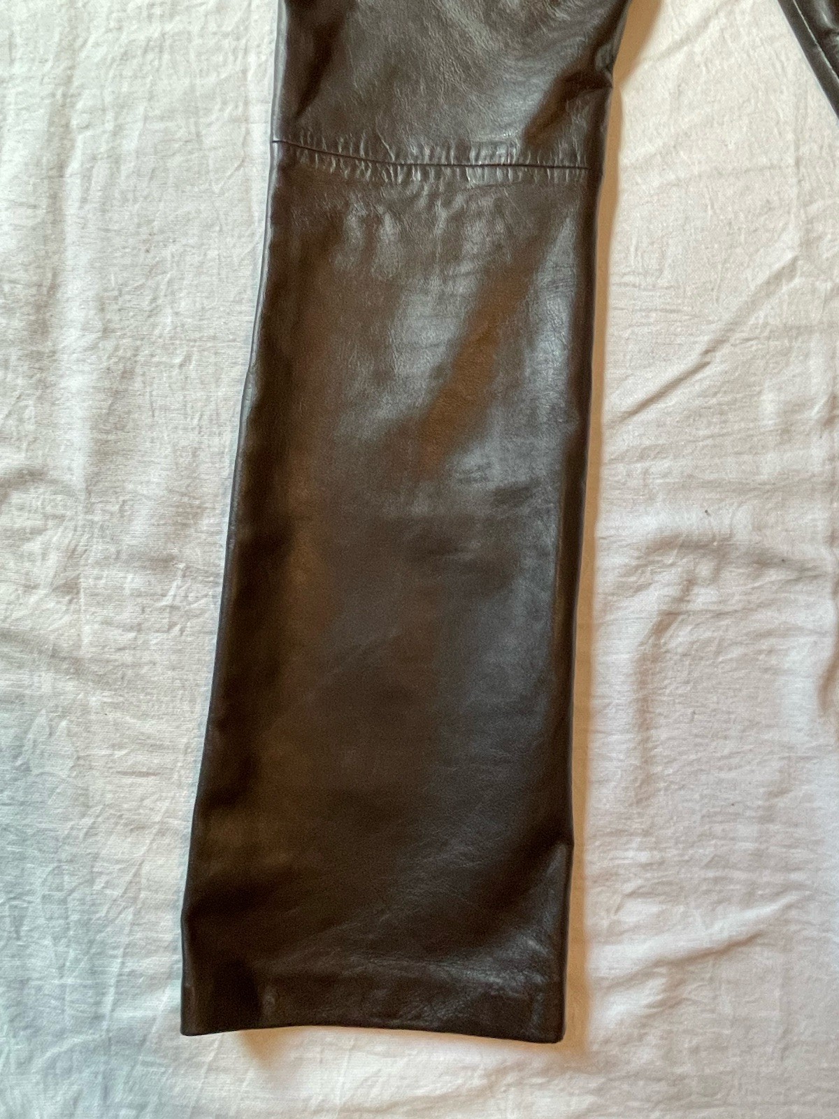 Vintage Y2K VS2 by Vakko Chocolate Brown Lambs Leather Pants Bootcut Size 2