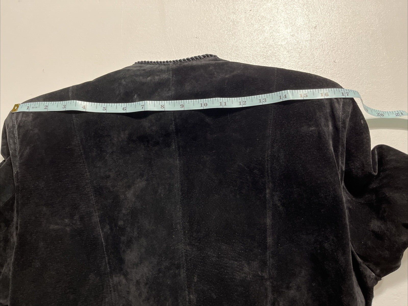Vtg Evan Davies Suede Button Front „Chanel Old Money” Look Jacket Black Sz 6