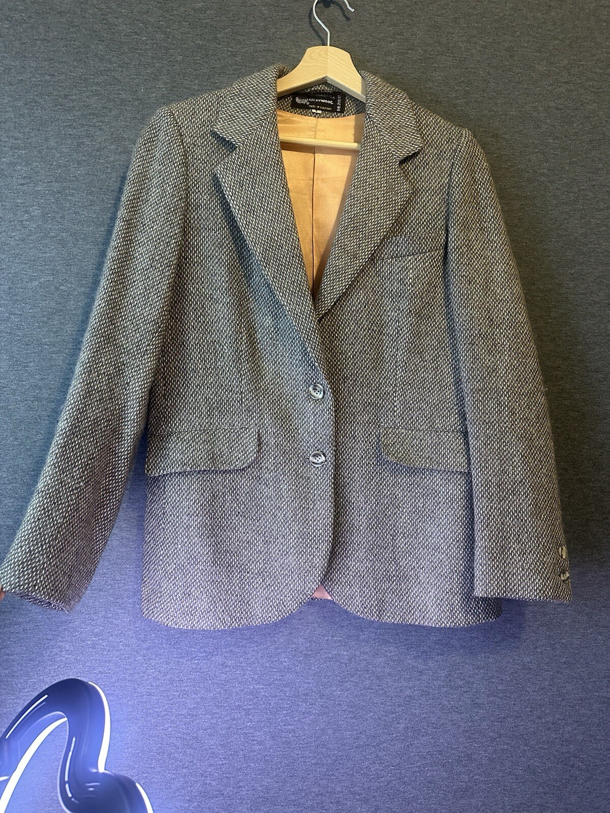 Women’s Wool Blazer | Grandpa Core | Tan Blend Sz 9 | Bloke Core | Virgin Wool