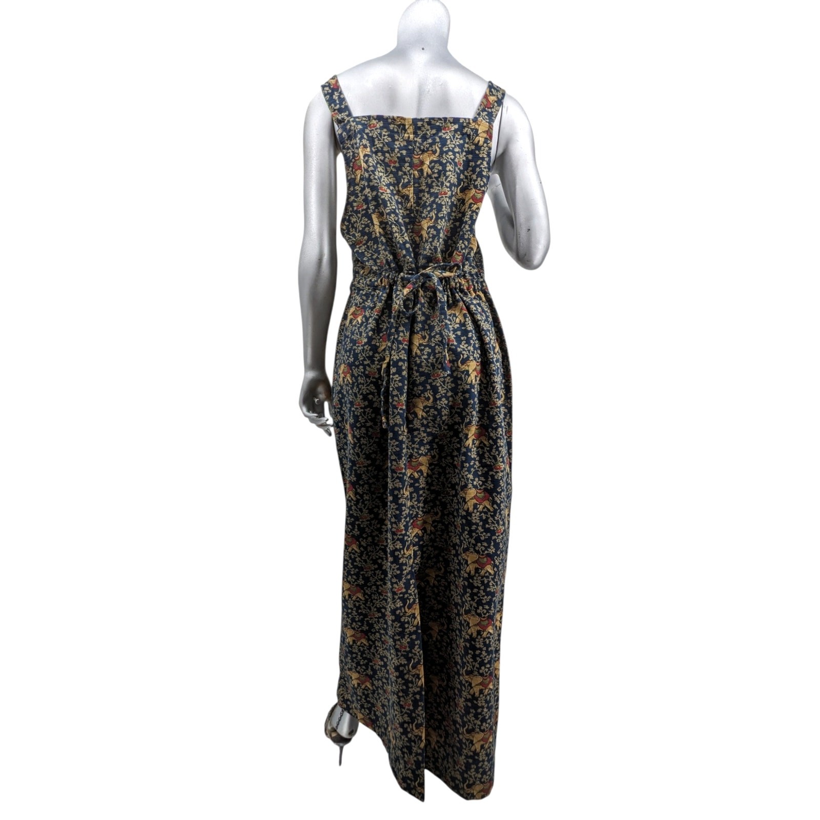 Deadstock NWT Vintage GARDEN GEAR Bib Overall Corduroy Jumper Dress Elephants LG