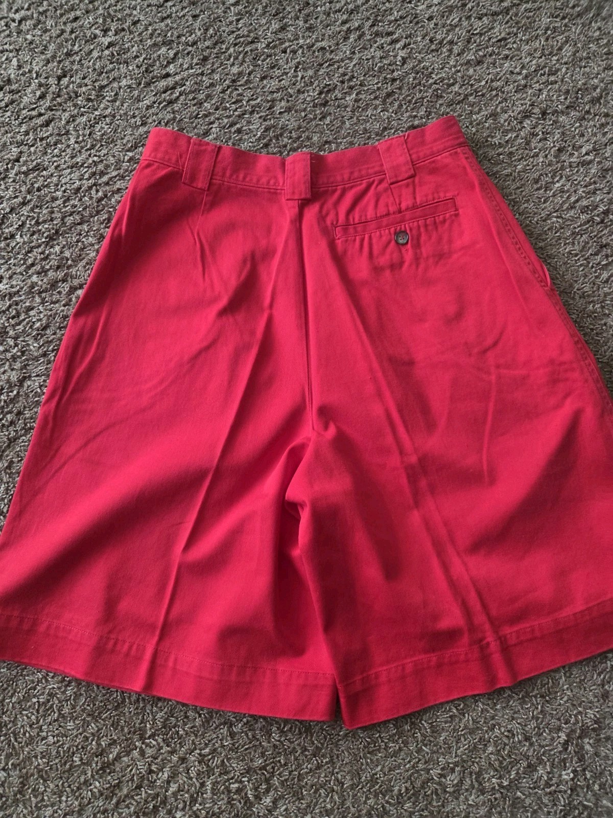 Hastings And Smith Vintage Jorts Shorts Size 12 Button Enclosure Red/Coral