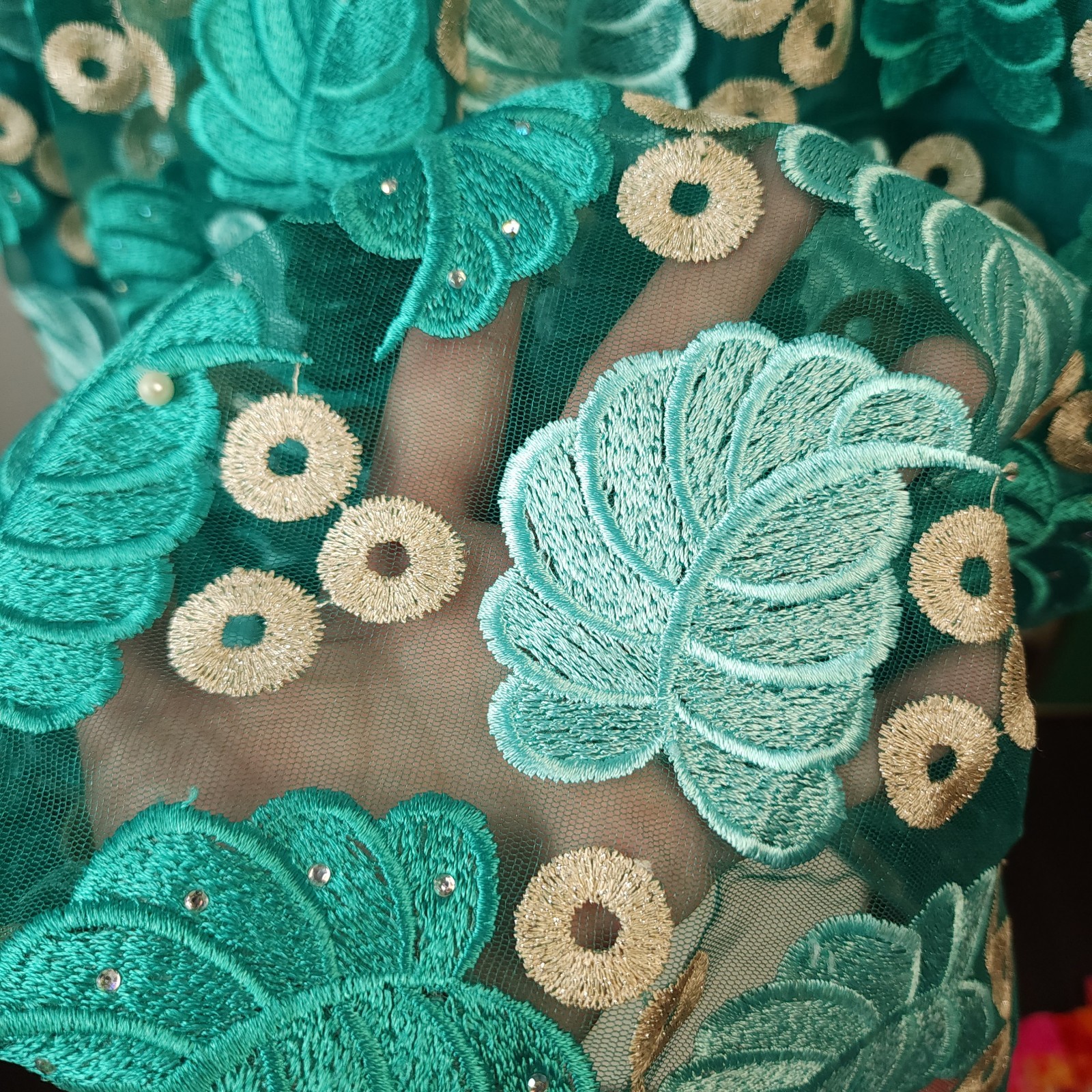 Vintage 1960s Tiki Lounge Cocktail Dress Handmade Hawaiian Resortwear Teal
