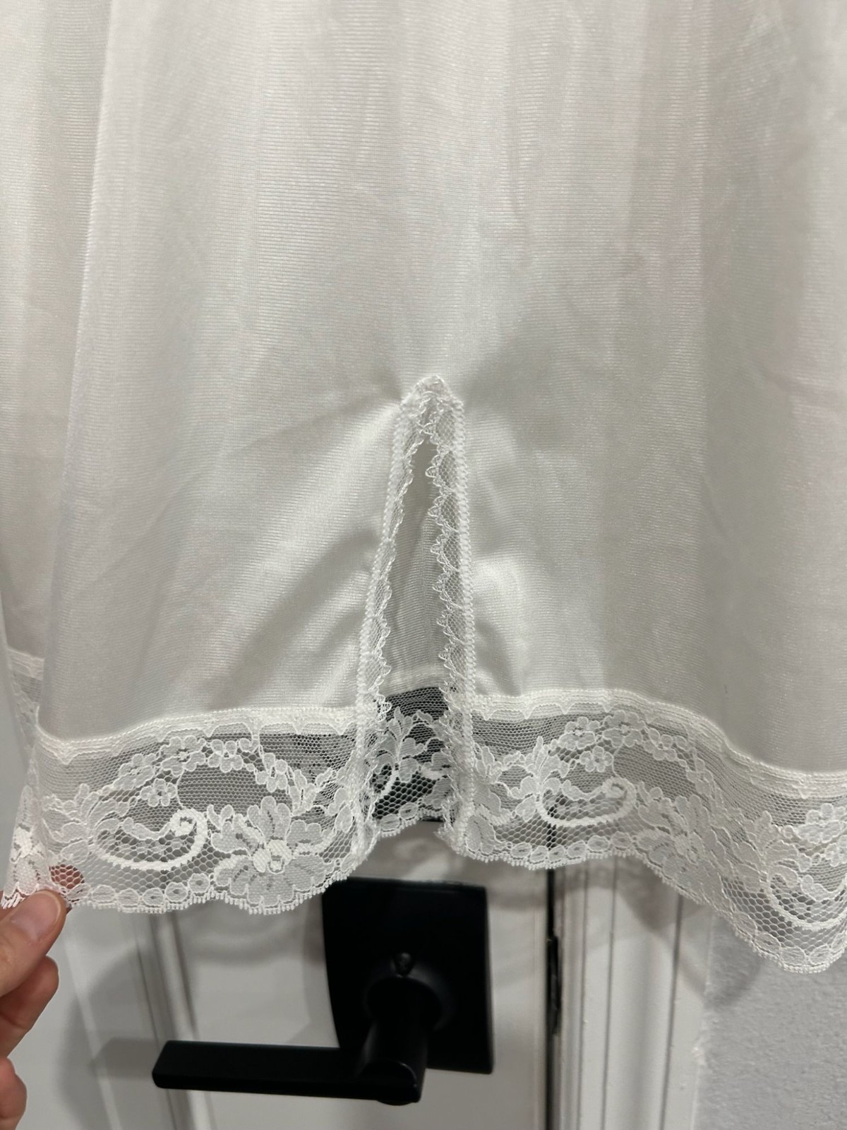 Christian Dior Small White Half Slip Lace Hem Elegant Undergarment Old Money