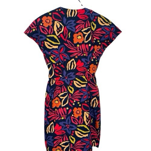Vintage United Colors Of Benetton Bright Colors Dress EUC Shoulder Pads XS/S 38