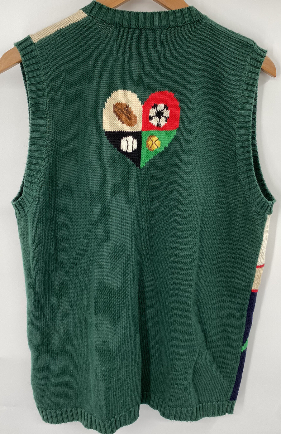 Vintage 1995 Eagle Eye Women’s Sweater Vest Sports School Grandma Buttons Medium