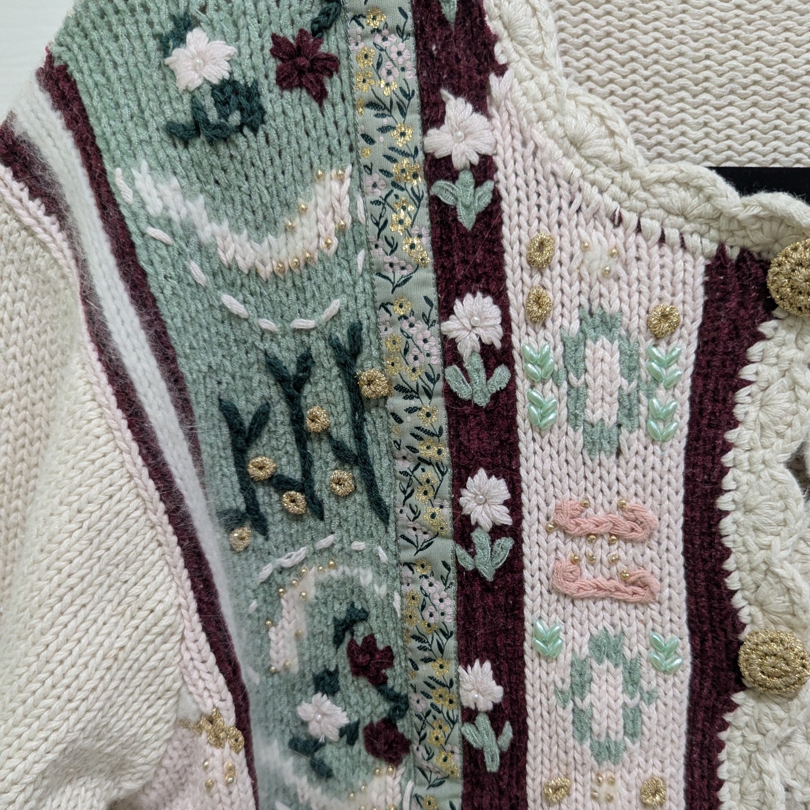 Vintage the eagle’s eye Cottagecore Floral Cardigan size S