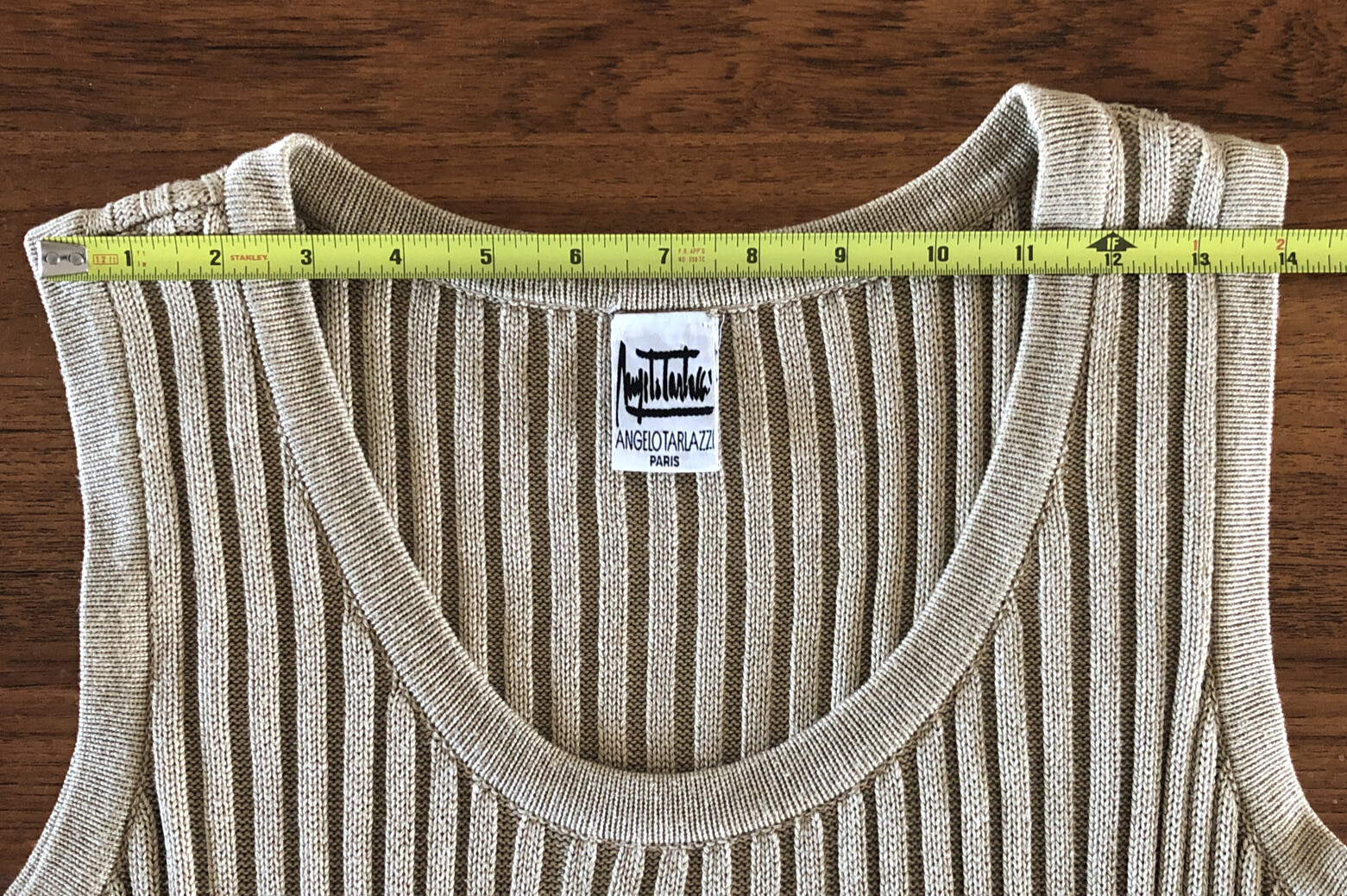 Vintage Angelo Tarlazzi Paris Knit Sweater Tank Tunic Silk Blend S/M Excellent