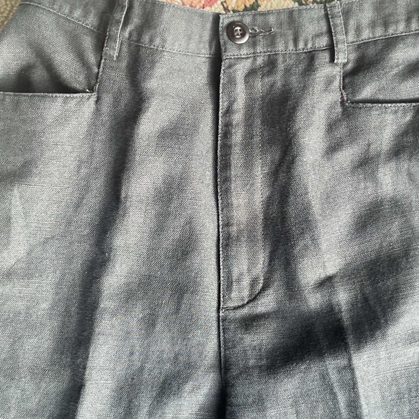 Vintage Liz Claiborne Women’s High Waist Trousers Linen Pleated Wide Leg Black