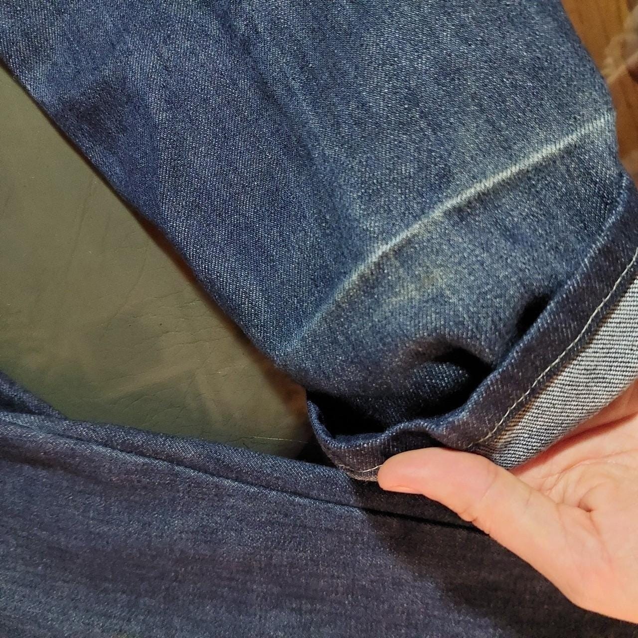 Vintage medium wash Zena denim jeans.