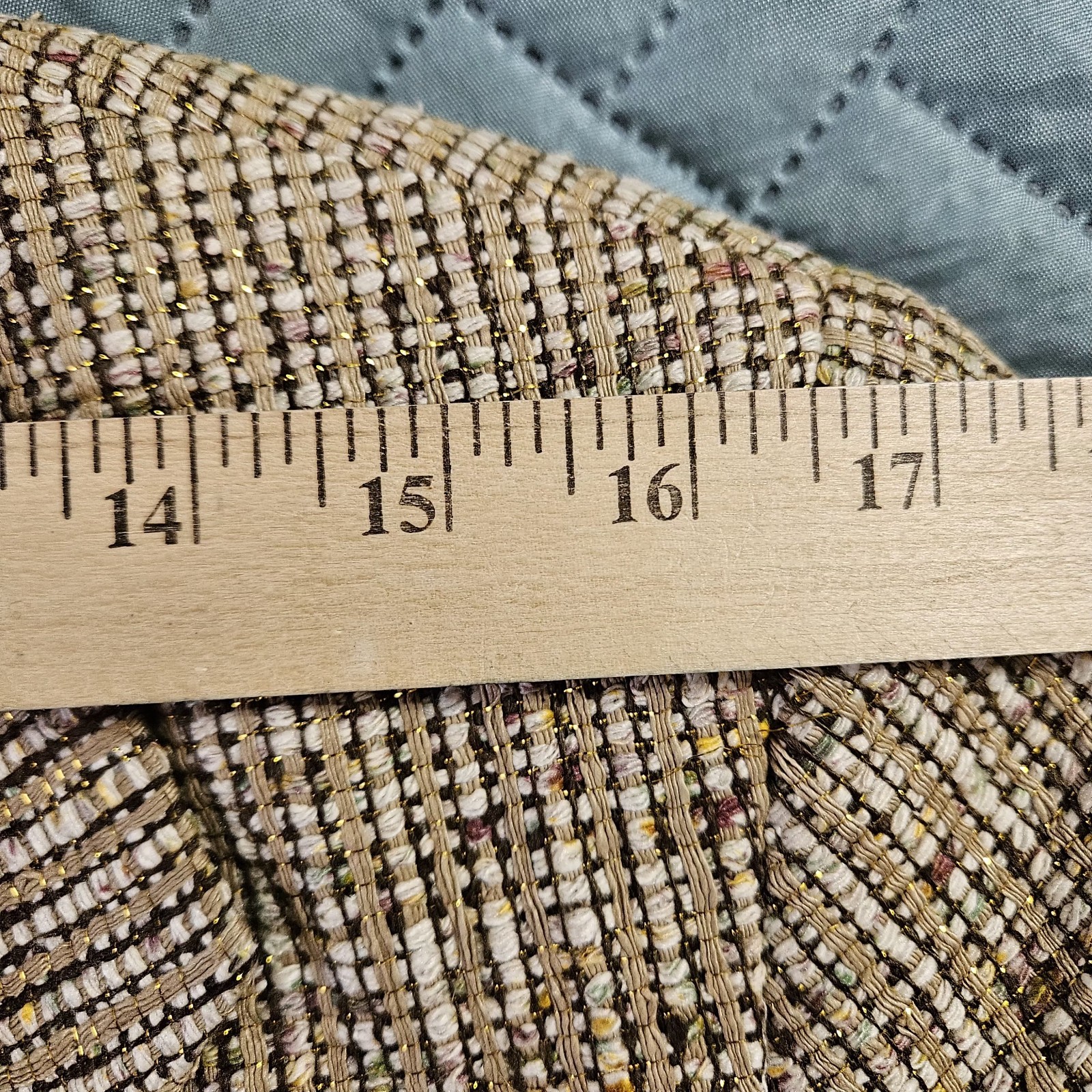 Vintage 100% Silk Hand Woven One Button Blazer Gold Sparkle Thread for Holidays