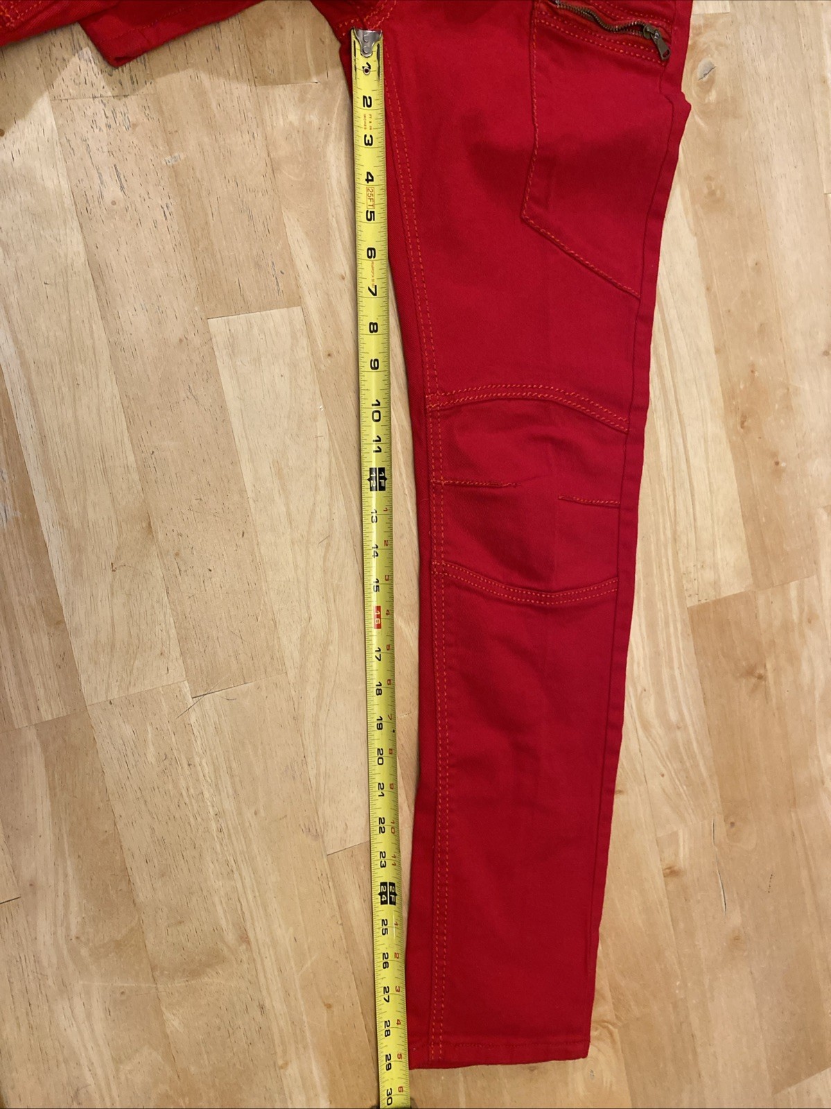 Vintage Eastbay Denim Jeans Pants NOS NWT Red Size 30