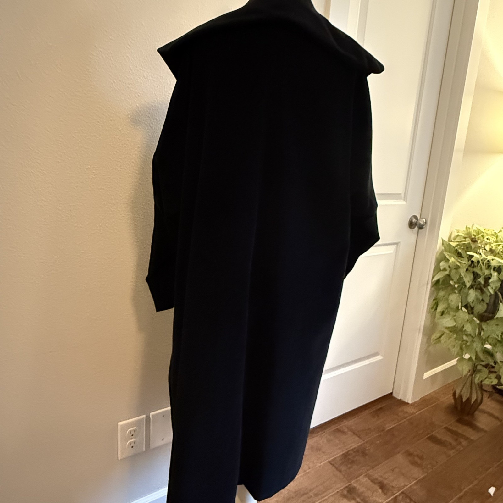 Vintage Marguerite Rubel Black Velvet Opera Swing Coat Gown Jacket