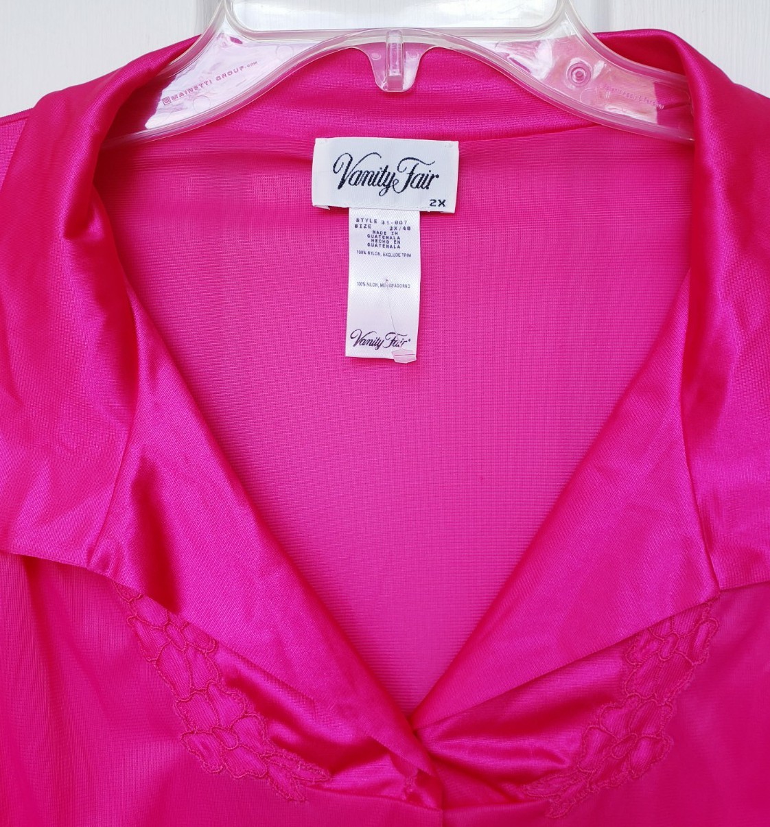 Vintage 90’s Vanity Fair Sleepwear Robe Plus Size 2X Diva Pink NEW