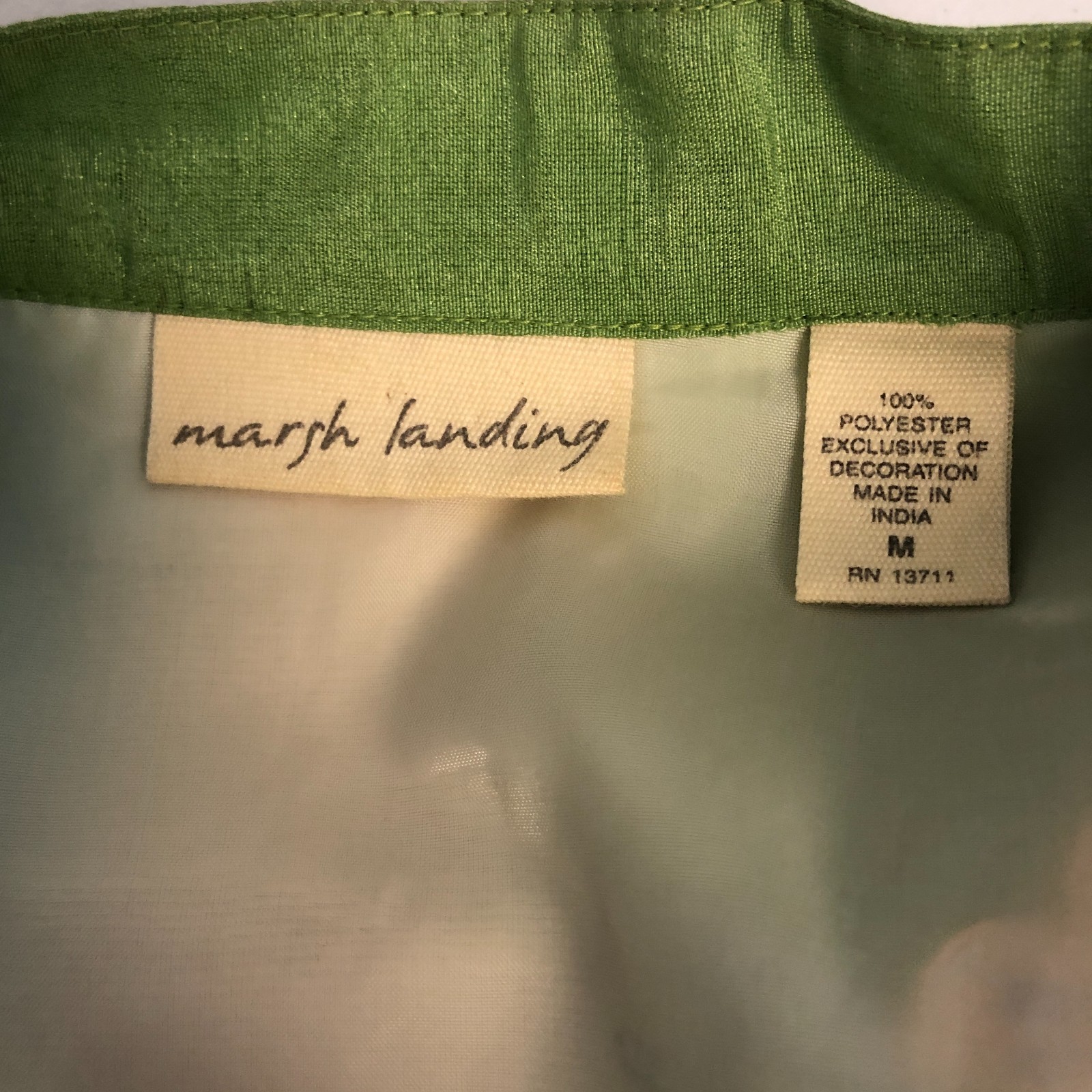 Marsh Landing Lightweight Embroidered Jacket Sz M Mandarin Collar Asian Inspired