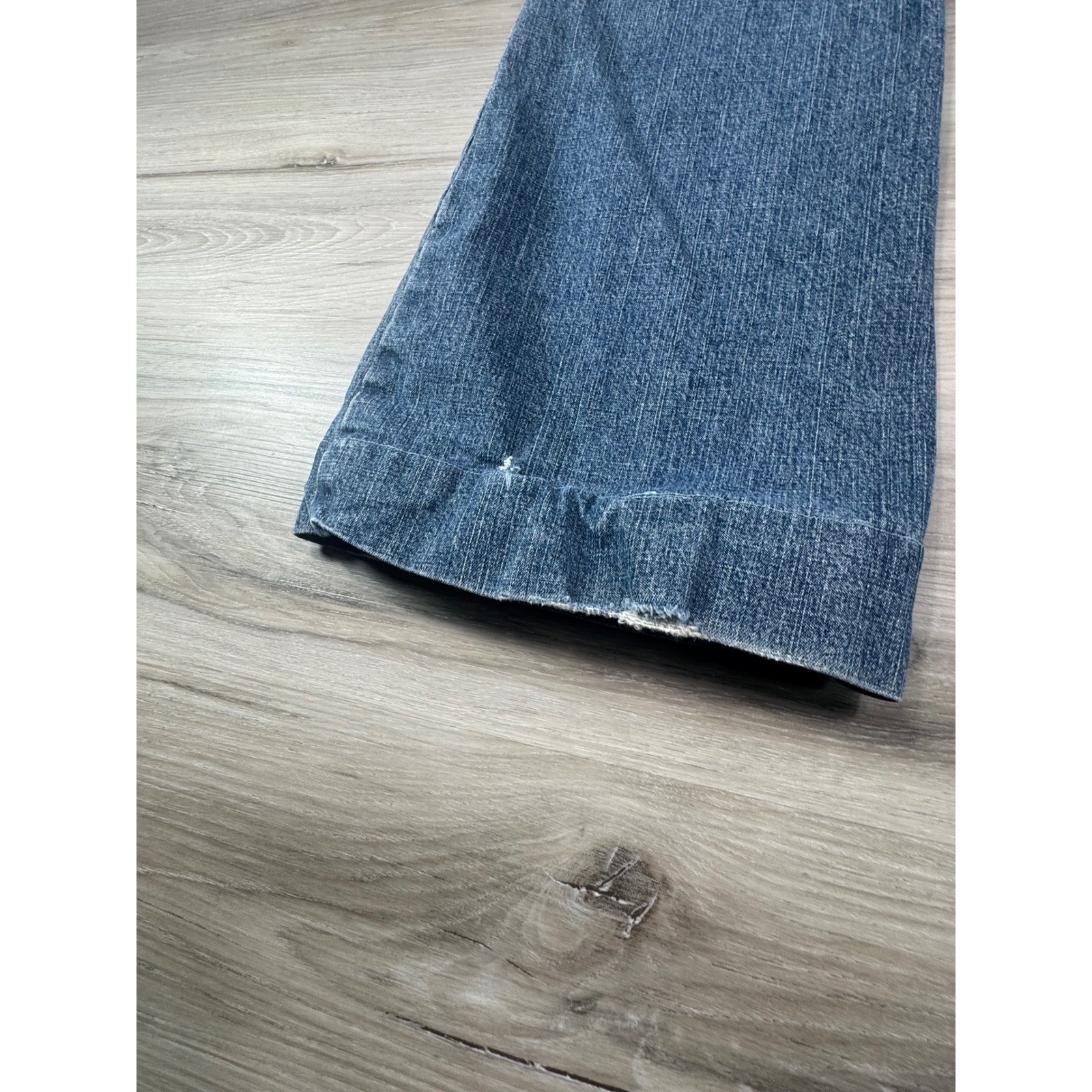 2000s Y2K SO Flare Jeans Low Rise Embroidered Pockets Size 11 pants are hemmed