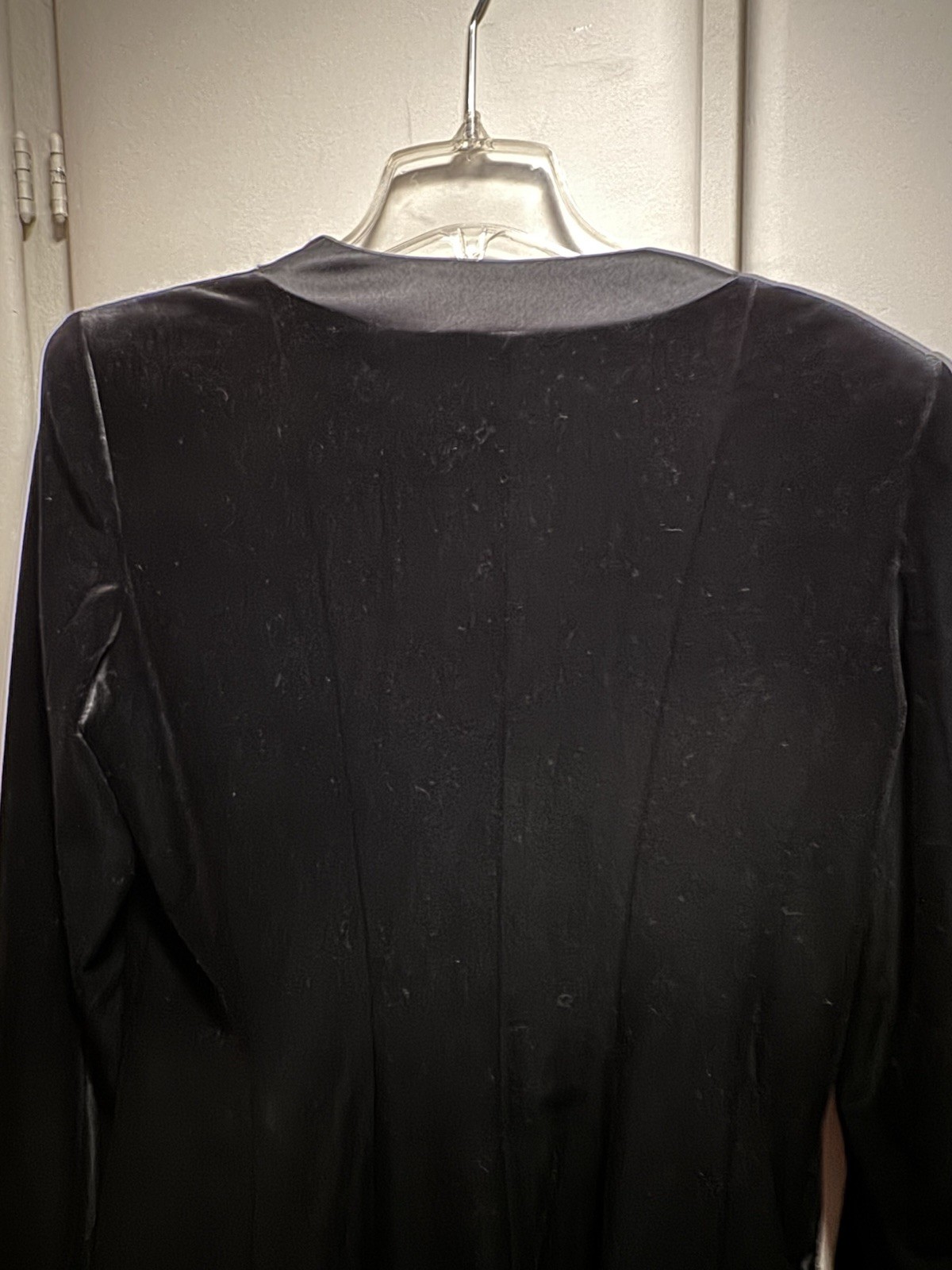 Giorgio Armani Signature Embroidered Black Velvet Satin Liner/Trim-sz 50 Vintage