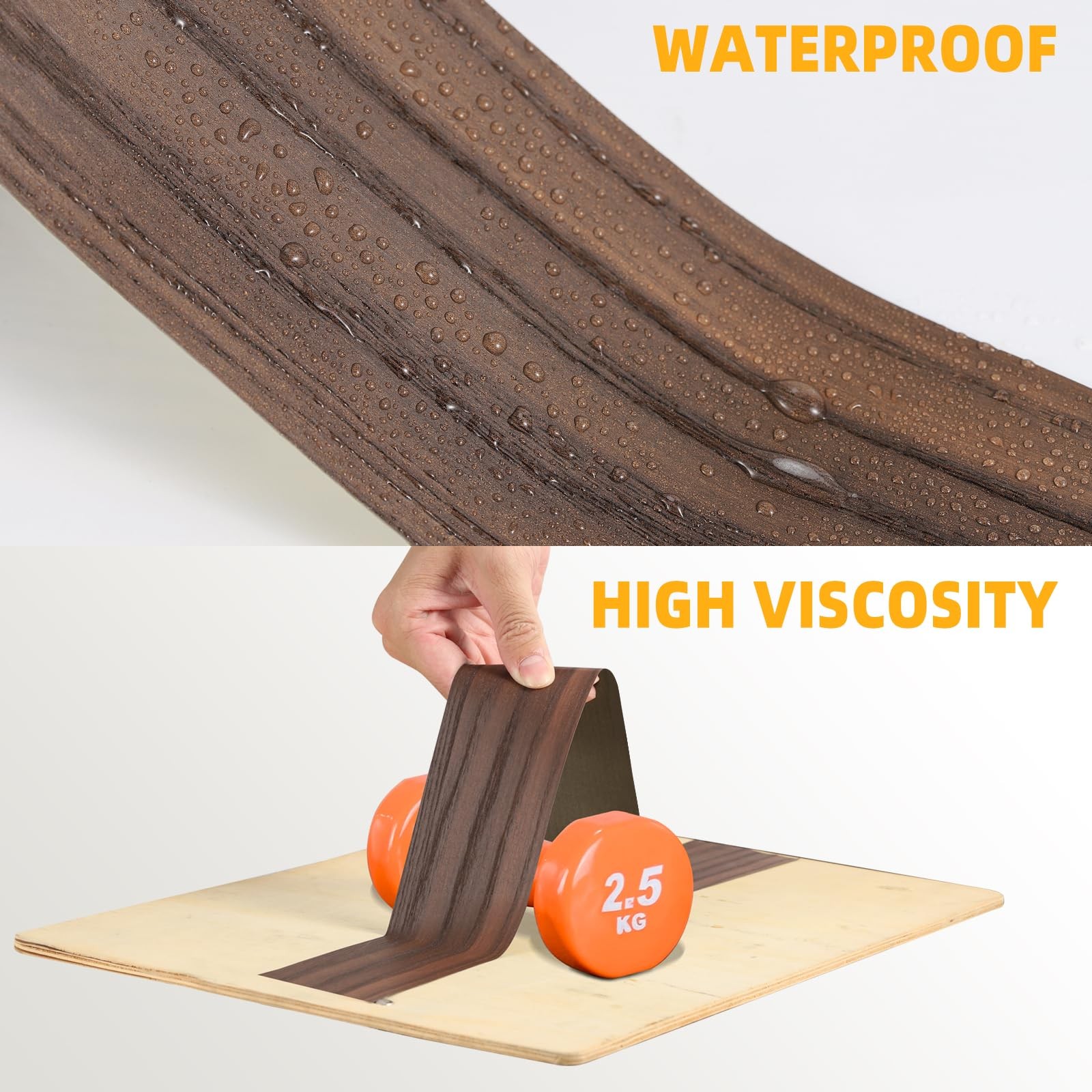 GSCIT Club Wood Grain Repair Tape 2.4″x100ft Self-Adhesive Walnut Furniture Fix