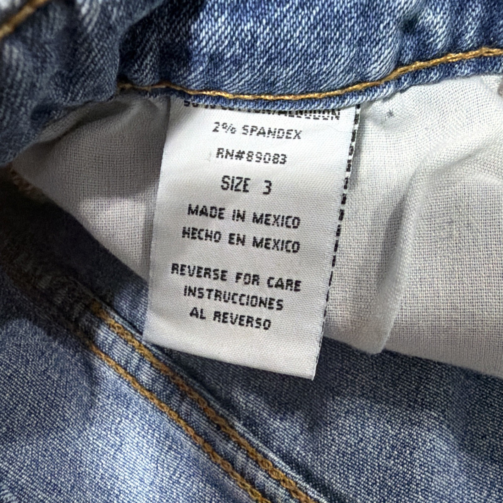 LEI Jeans Size 3 Flare Leg Mid Rise Medium Wash Distressed Vintage 90s Y2K