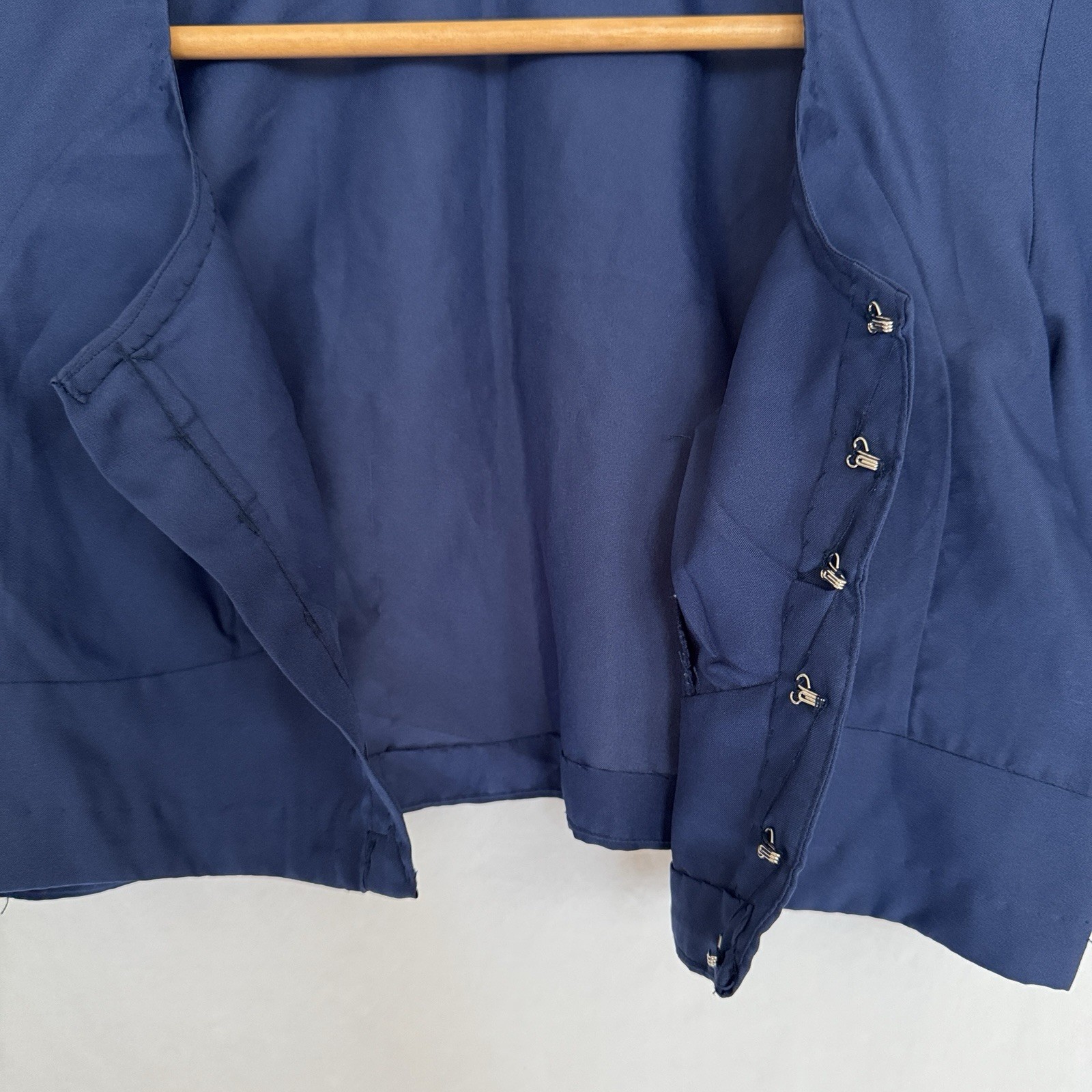 Vintage 60s/70s Bolero Top Navy Blue Women’s Fitted Crop Top Xs-S