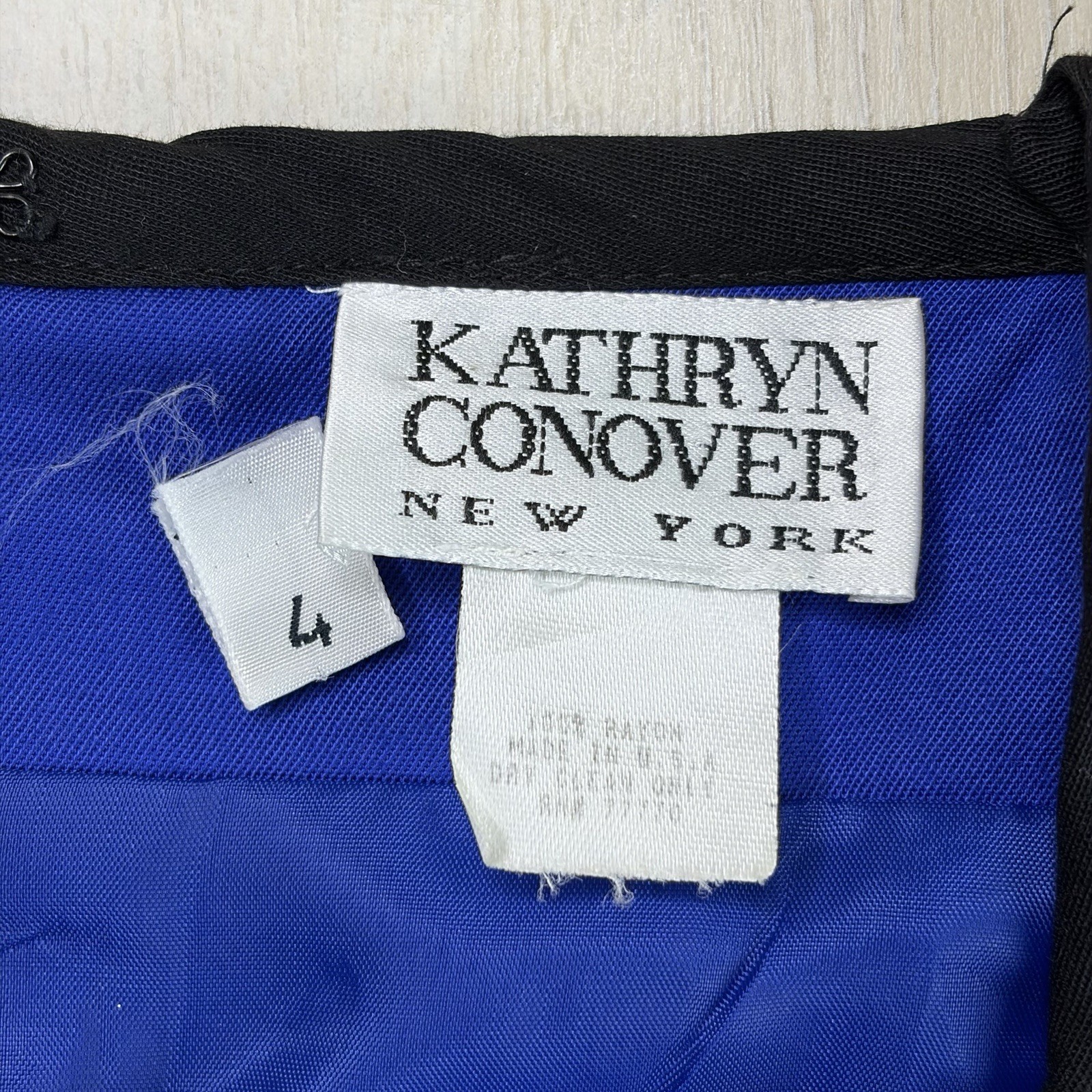 Kathryn Conover Double Breasted Dress Sz 4 Royal Blue Long Sleeve VINTAGE