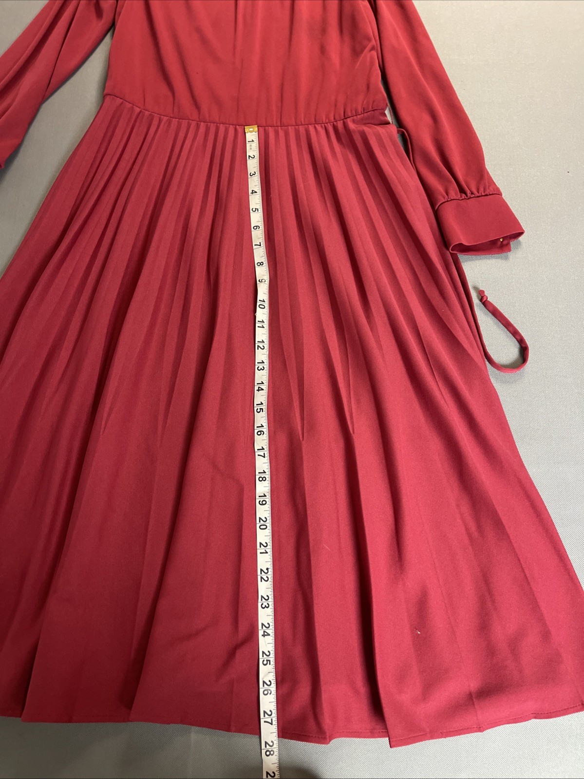 Vintage 1970s Red Polyester Disco Dress Happenings 38C 32W 54H