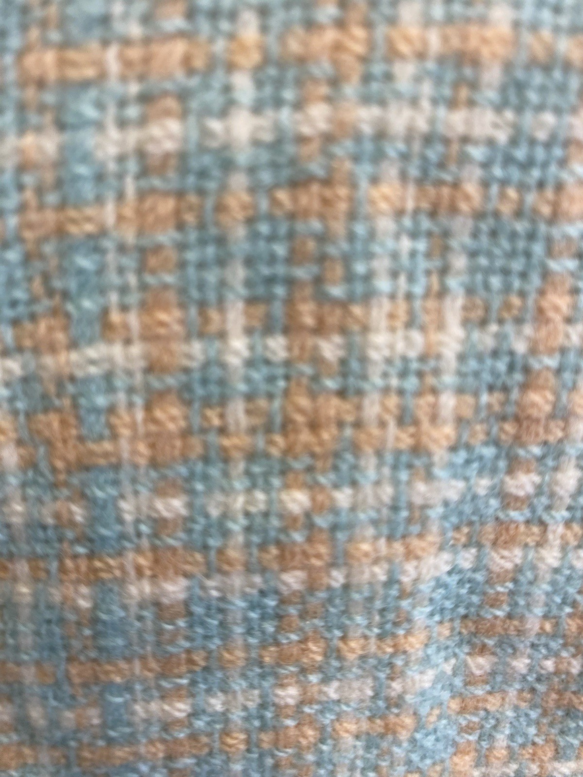Vintage Pendleton 100% Wool Jacket Light Blue Beige Cream Pastel Plaid