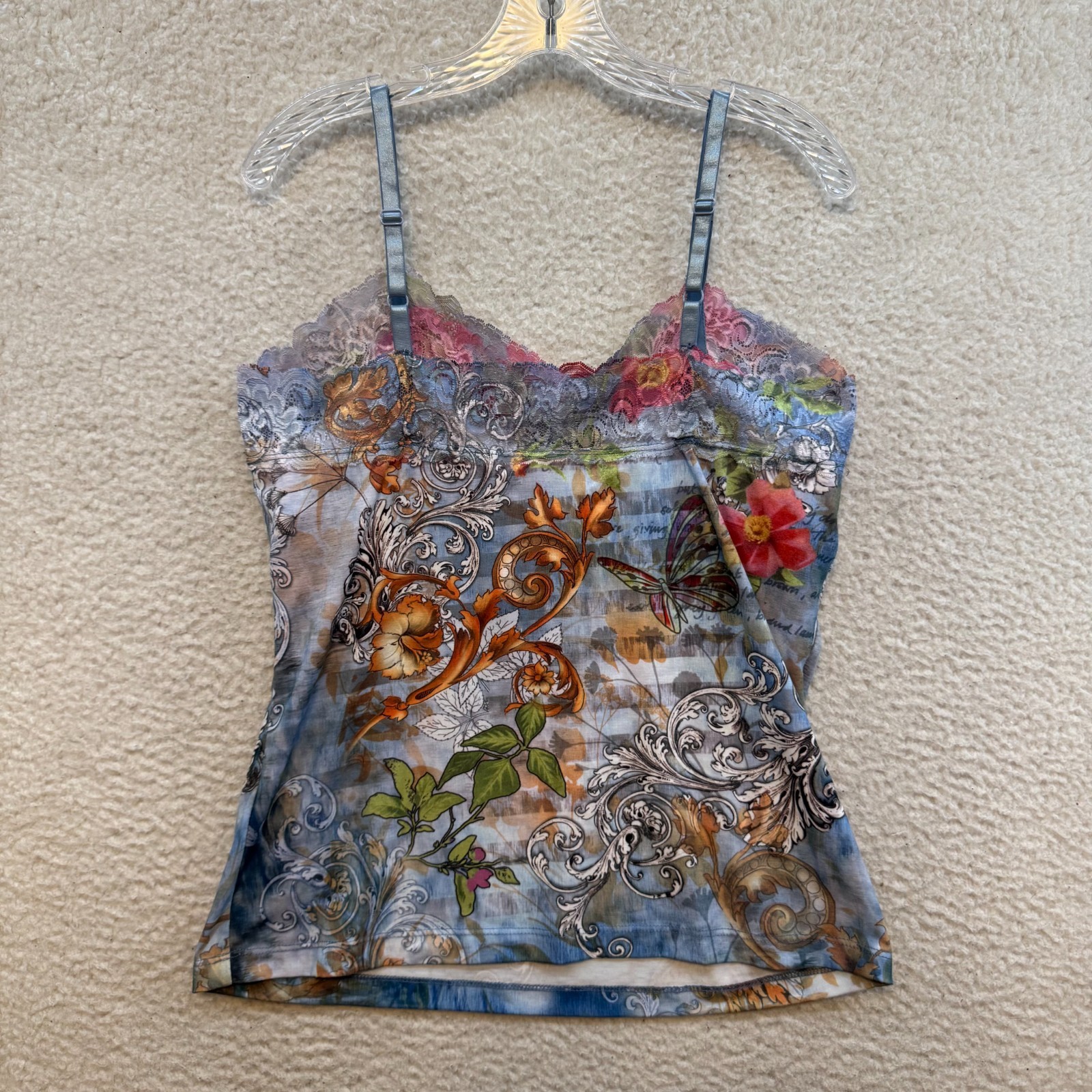 NEW NWT Y2K Vintage Camisole Tank Top Large Cyber Boho Fairy Grunge Whimsigoth