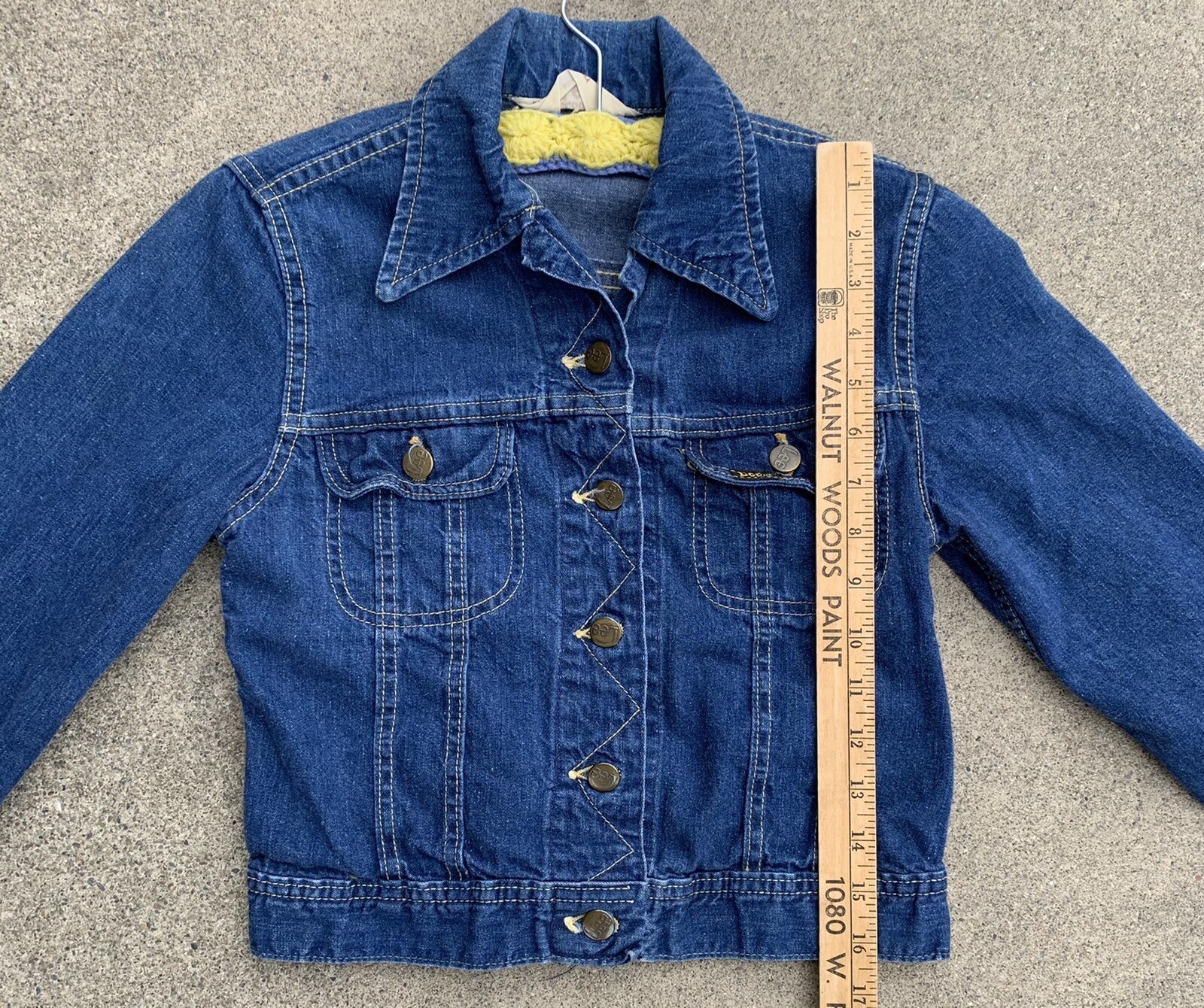 vintage Lady Lee denim jacket jean jeans jacket made in USA Size 7 8