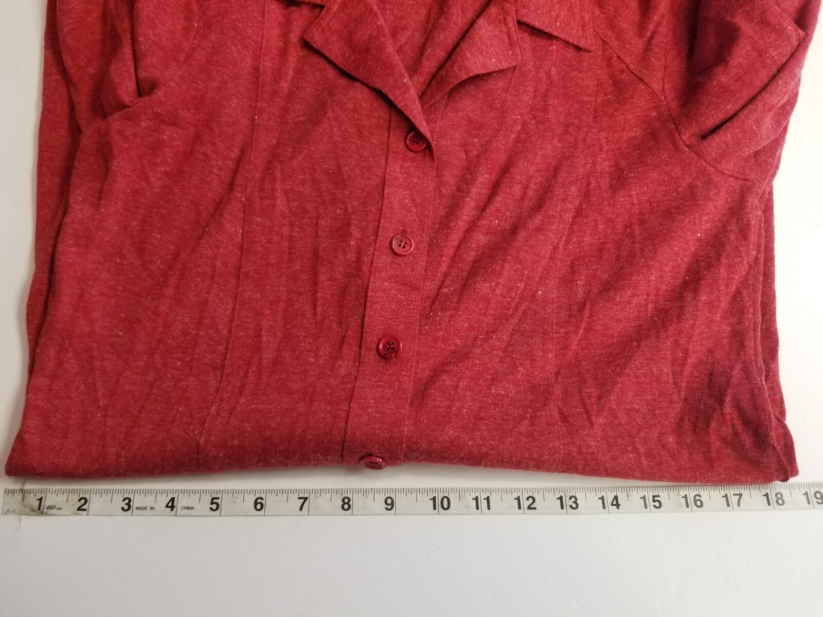 Vintage Butte Knit Retro Long Sleeve Dress ILGWU Label see measurements Red