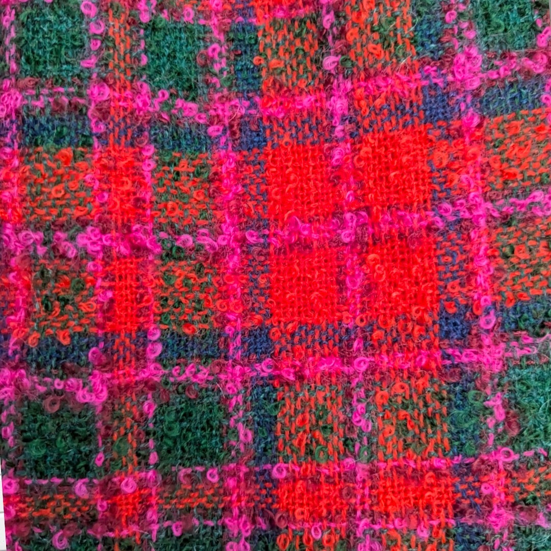 Vintage Ellen Brooke Sportswear Couture Inc 3 Piece Plaid Skirt Suit Boucle Wool