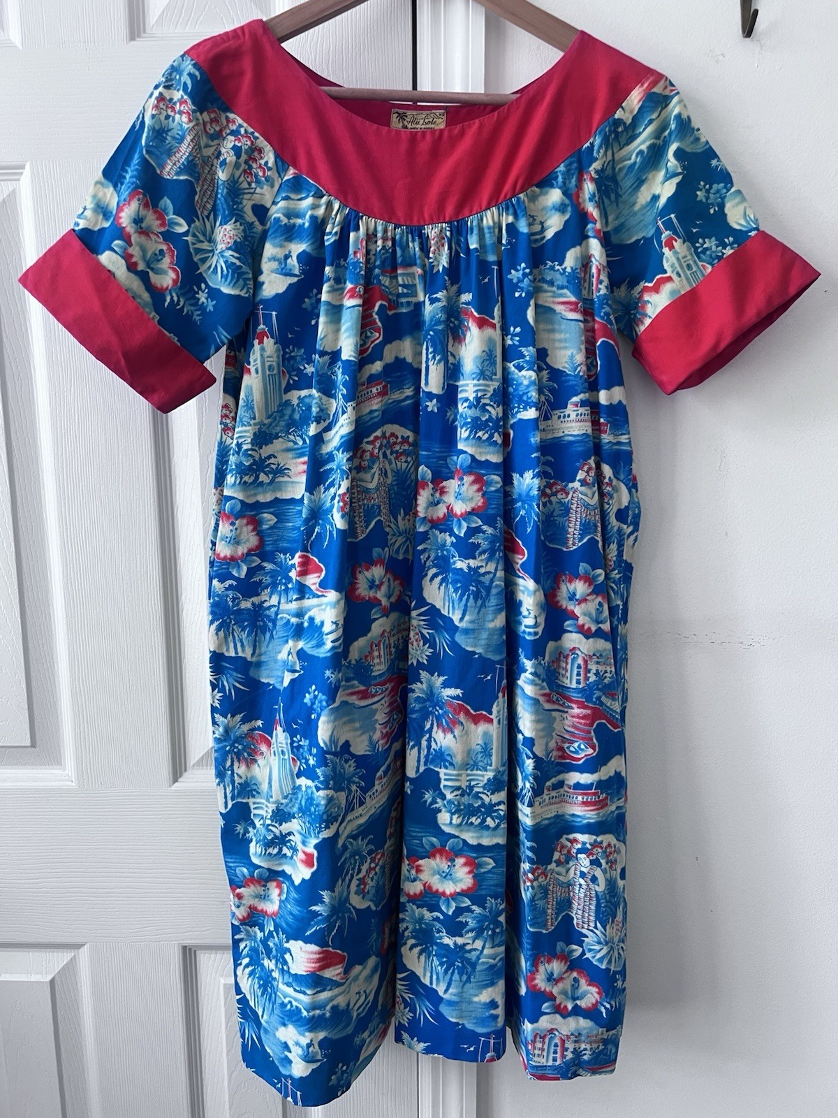 Alu Lole Hawaii Vintage 1960s A-Line Muumuu Dress Women’s XS / Tropical Print