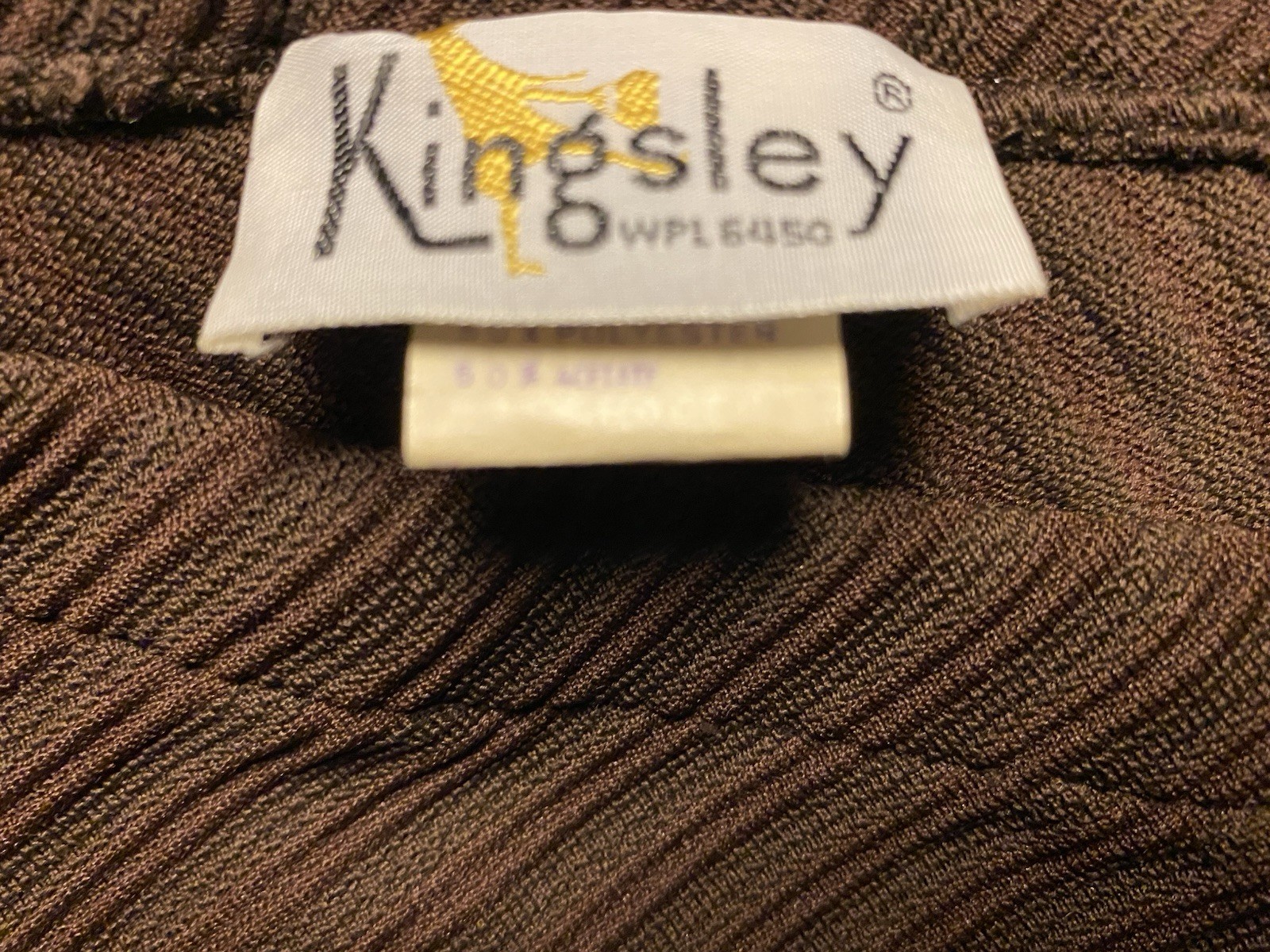 Vtg 60s 70s Kingsley Brown Diagonal Rib Knit A-Line Skirt Union Made