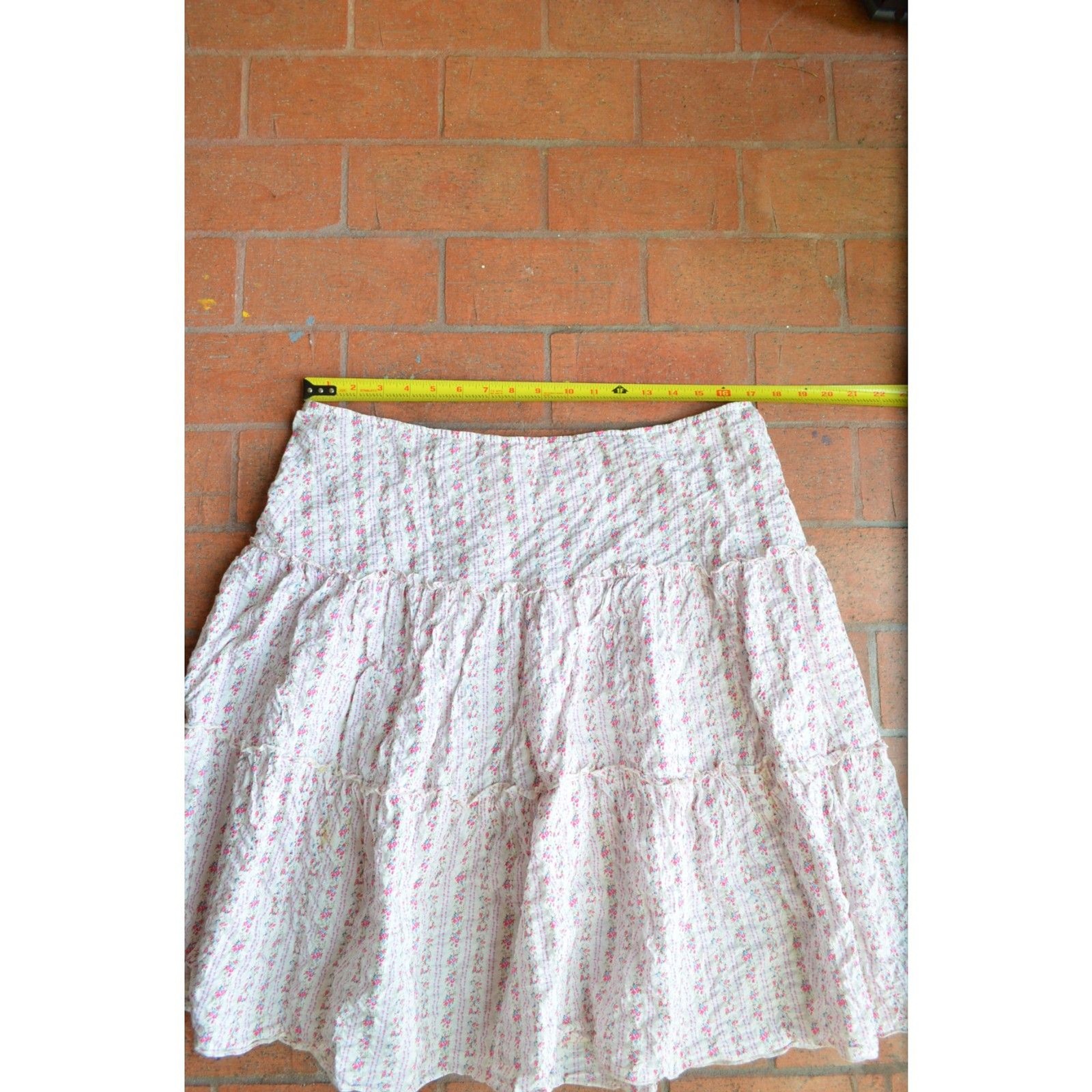 Y2K Mossimo Pink Tiered Ruffle Mini Skirt Boho Coquette – XL