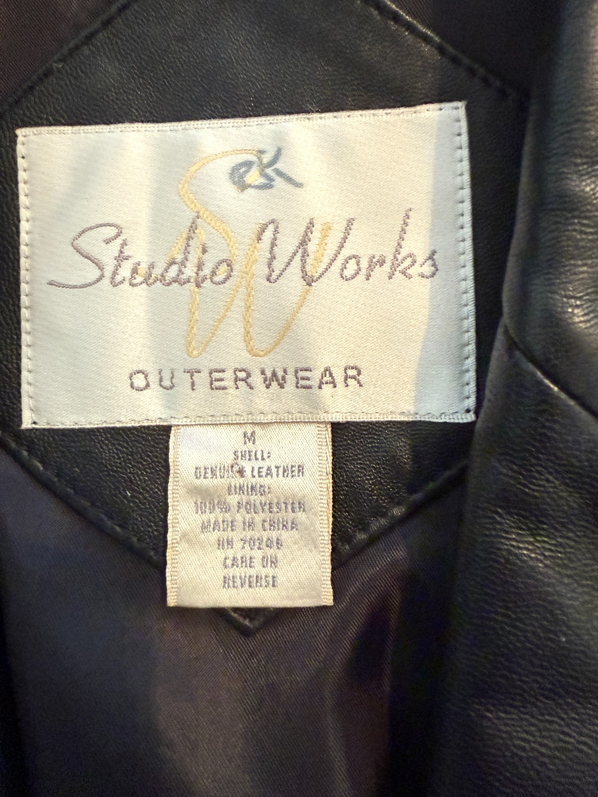 Vintage 90s Studio Works Outerwear Soft Leather Blazer Jacket Size M Grunge
