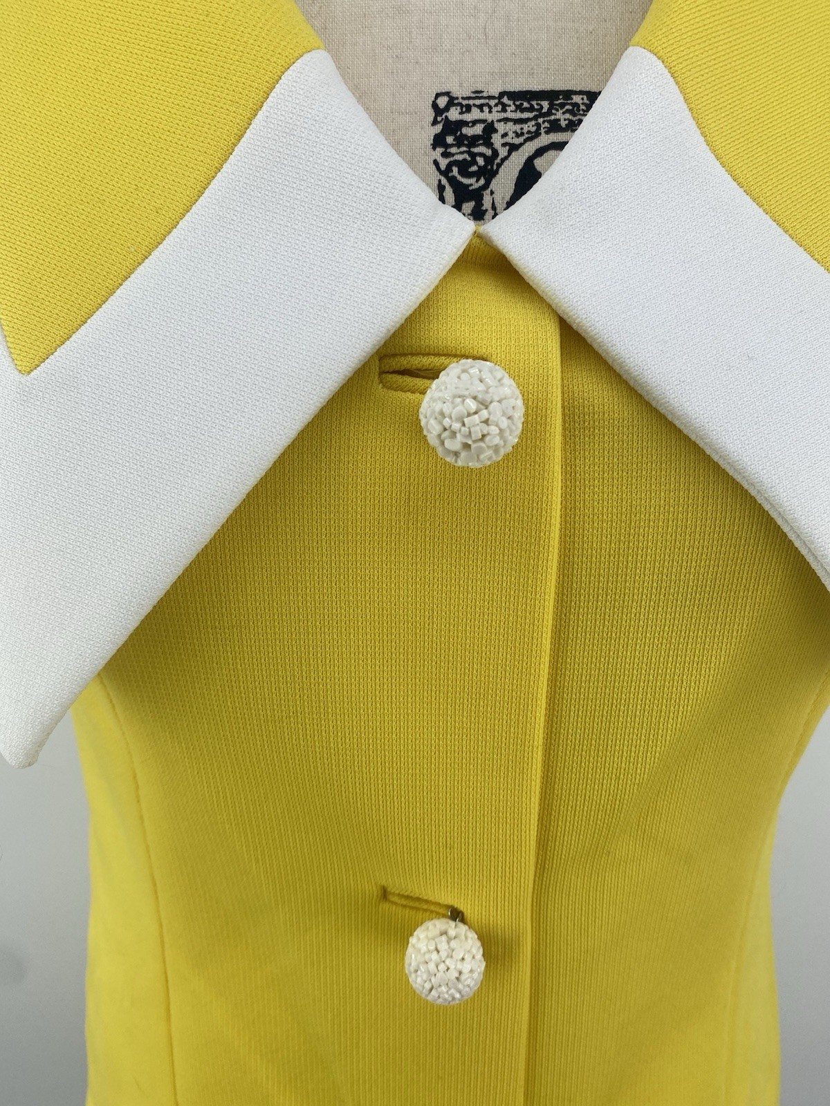 Vintage 60’s Nardis Of Dallas Yellow 2 Piece Skirt And Top Set Size Extra Small