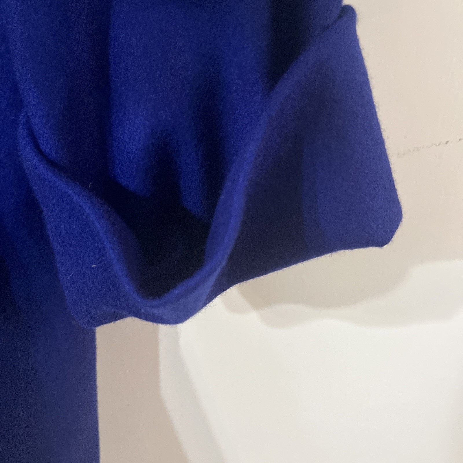 Vintage 1980s Saville II Blue Wool Swing Coat 26W NEW WITH TAGS FLAW COLLAR