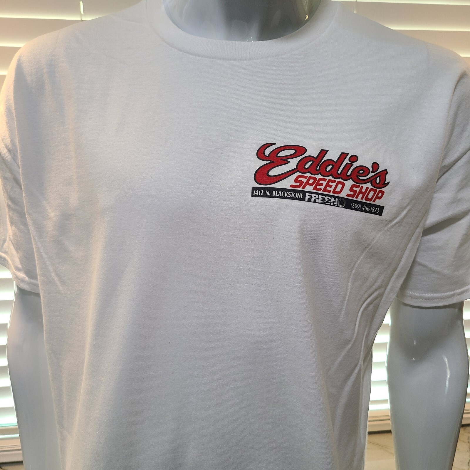 Classic Vintage Race T-shirt EDDIES SPEED SHOP FRESNO, CALIFORNIA