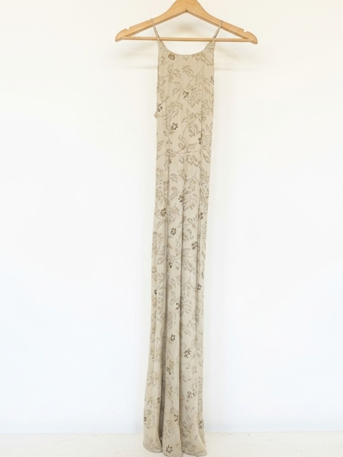 En Focus Studio Boho Floral Halter Maxi Dress & Matching Knit Cover Sweater Set