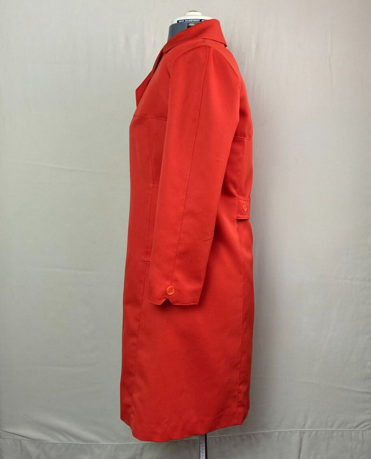 Jerold Womens S/M Vintage MOD 60/70’s Orange Trench Coat Raincoat