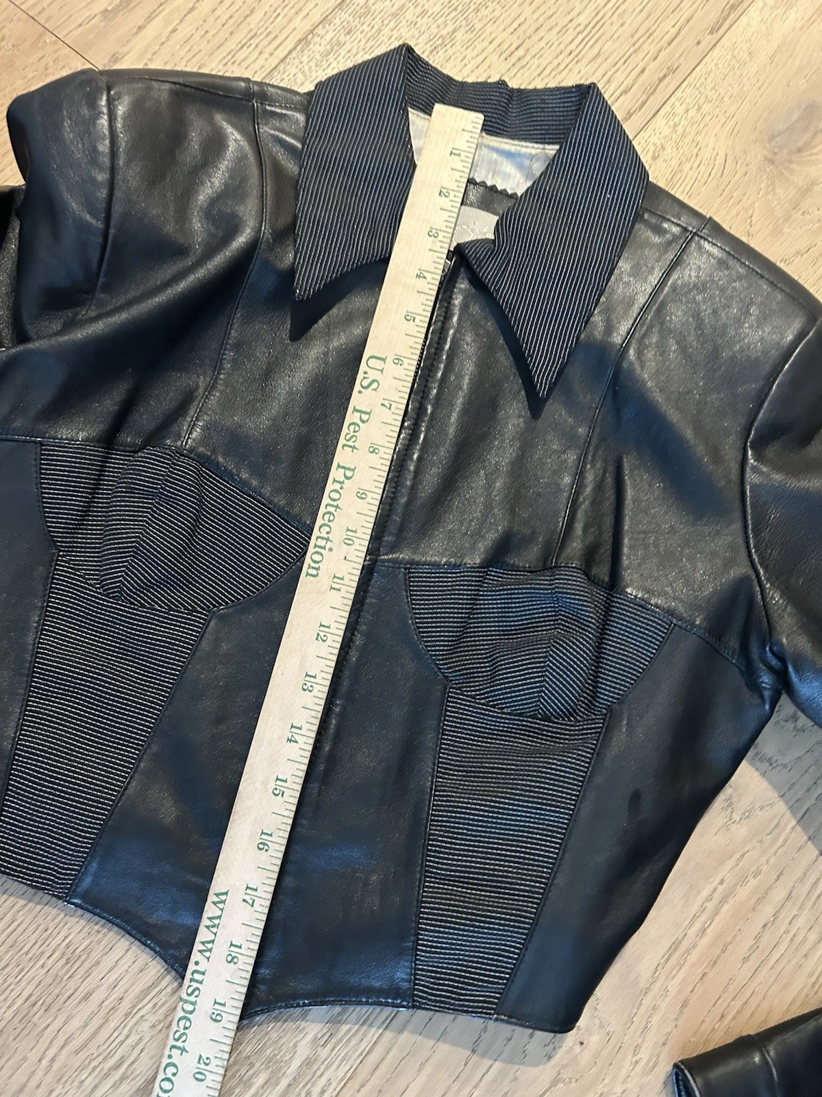 Vintage 1970’s Cache Jacket Women’s Black Leather Corset 1990’s