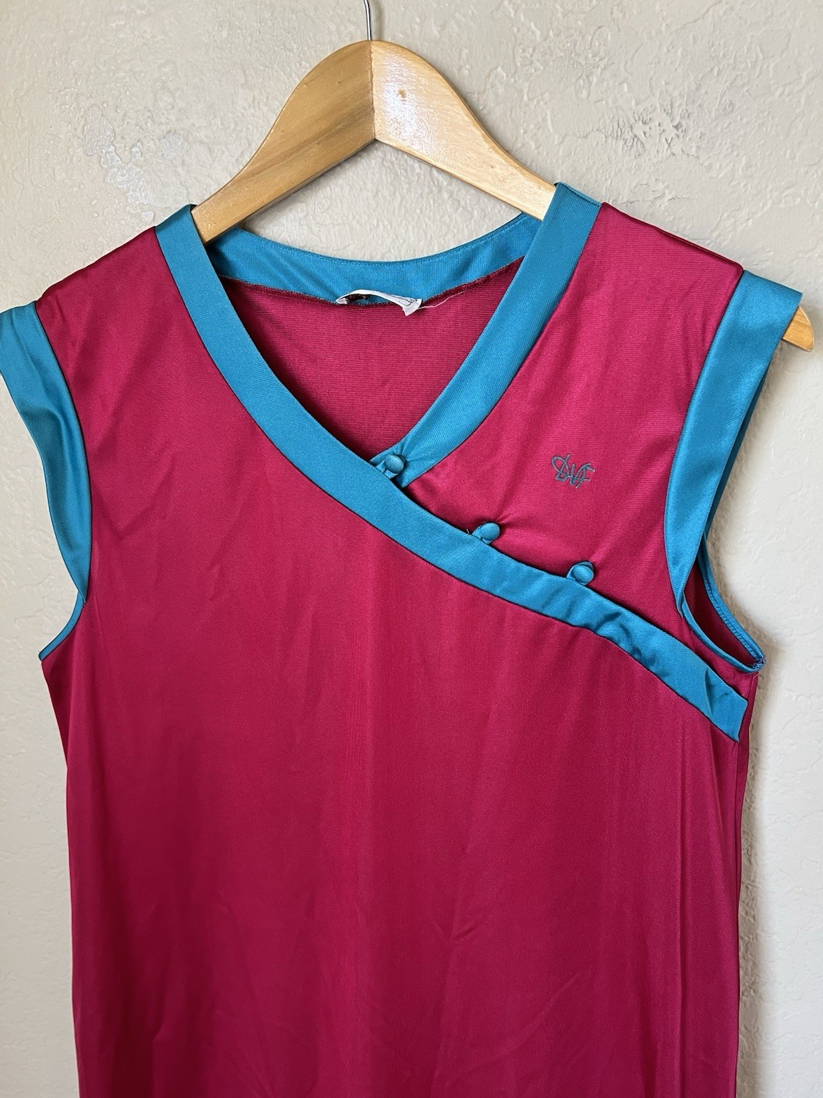 Diane Von Furstenberg Vintage Pink & Blue Nightgown