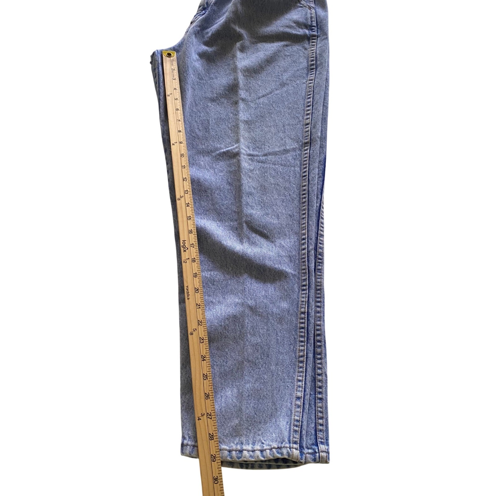 Bill Blass Vintage 90s High Waisted Pleated Tapered Light Wash Women Jeans Sz 14