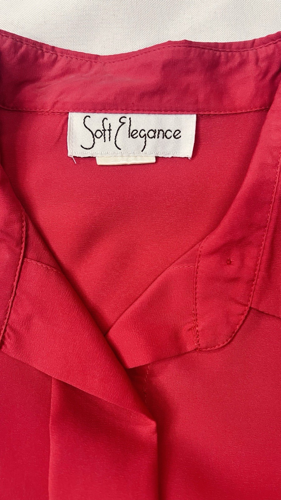 Vintage Soft Elegance Women’s Red Shirt Size 10