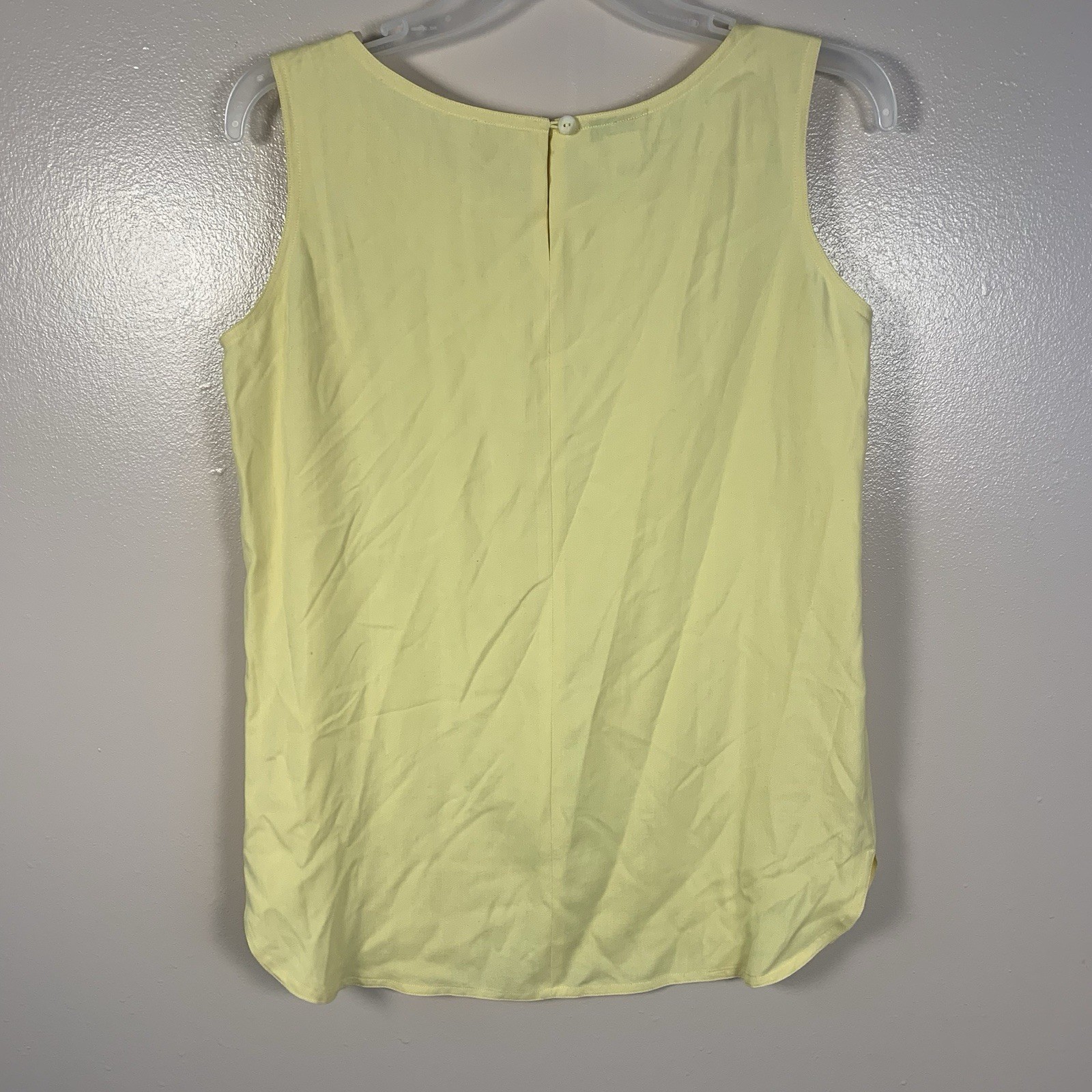 VTG 90s Episode by Carolyn Wright Freeman 100% Silk Tank Top S Pastel Yellow