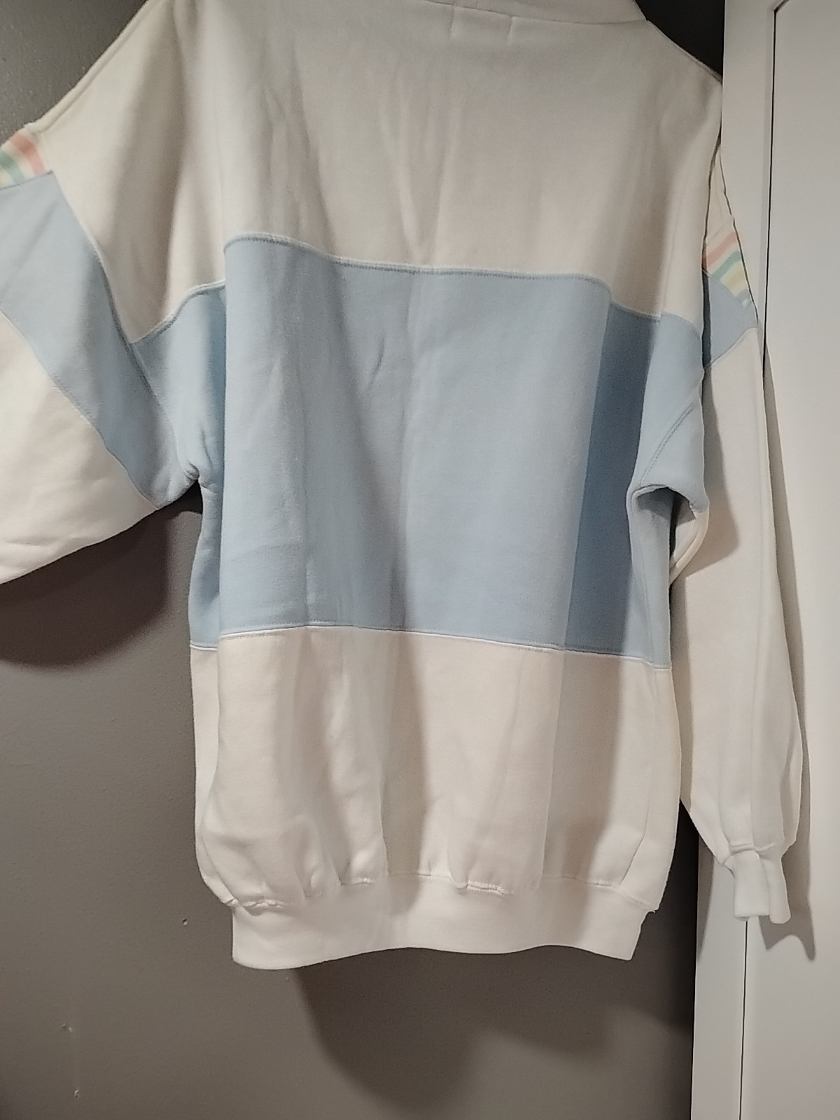 Vintage Sweatshirt Pastel Block Pullover Turtleneck Large Energies Bi Currants