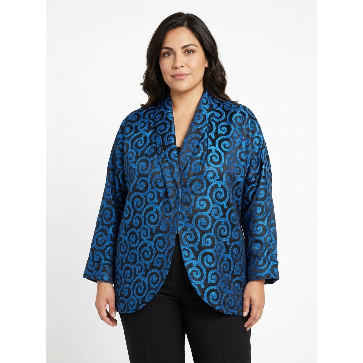Vintage Evenings by Pantagis Satin Lined Blazer Jacket Women Size 3X