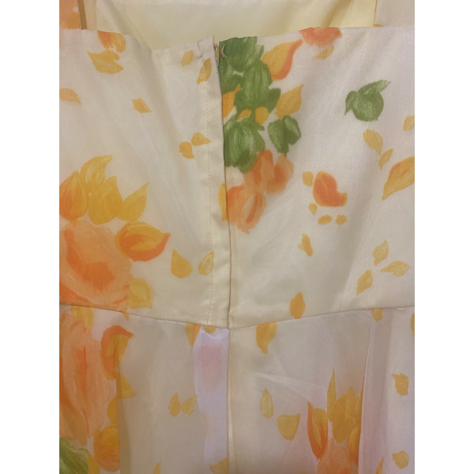 Lorrie Deb San Francisco Vintage Yellow Floral Tulle Sleeveless Dress 9/10