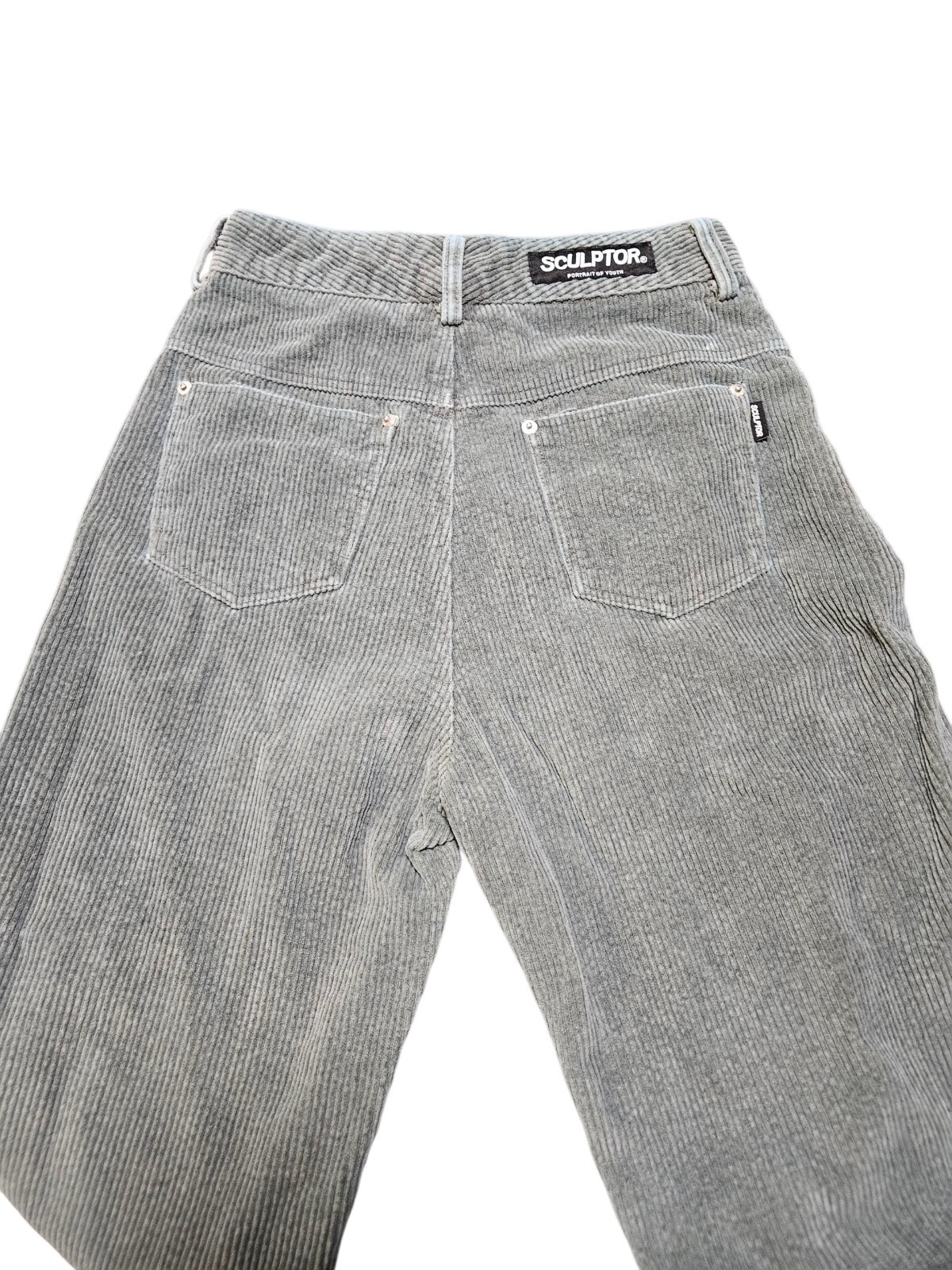Sculptor Women Corduroy Green Medium High Rise 26in Waist
