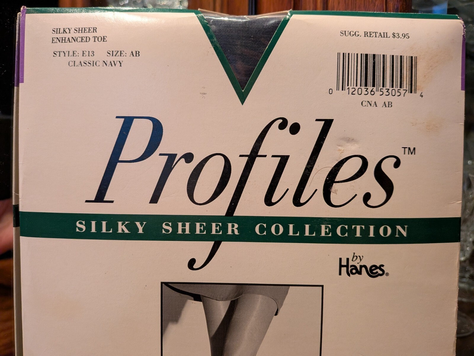 Vintage Hanes Profiles Silky Sheer E13 Pantyhose Classic Navy AB Up To 5′ 8″